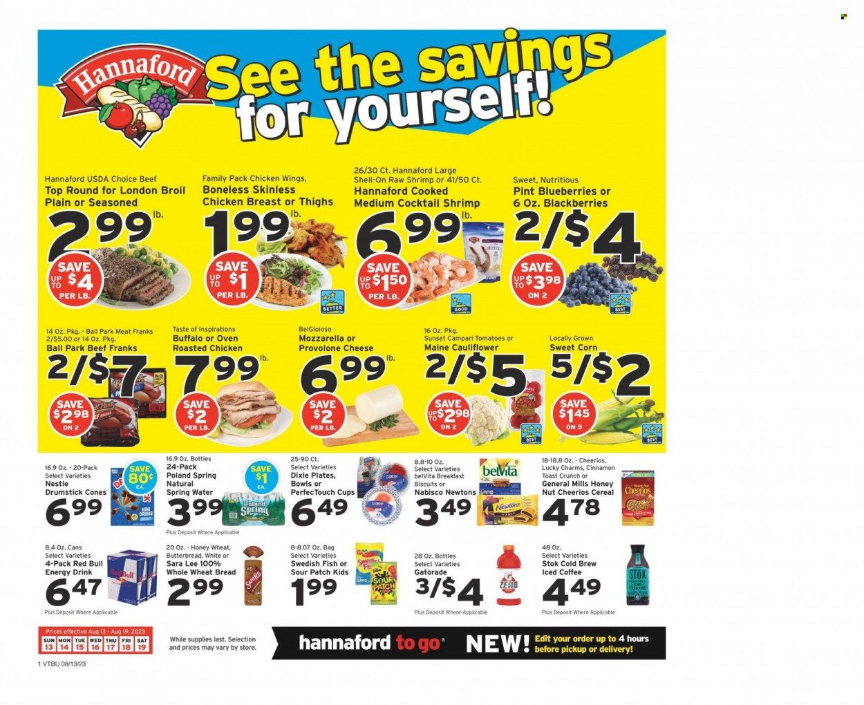 Hannaford (VT) Weekly Ad Flyer Specials August 13 to August 19, 2023