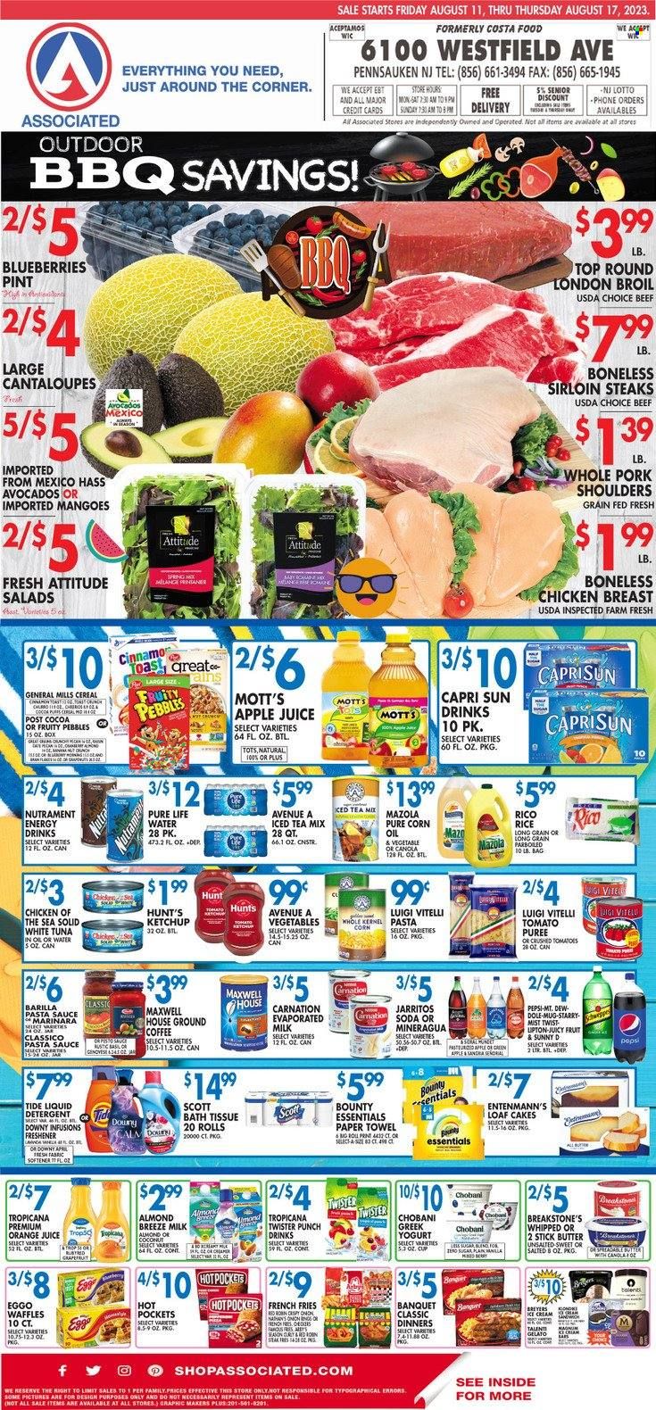 Associated Supermarkets (NY) Weekly Ad Flyer Specials August 11 to August 17, 2023