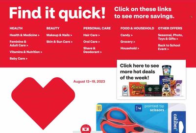CVS Pharmacy Weekly Ad Flyer Specials August 13 to August 19, 2023