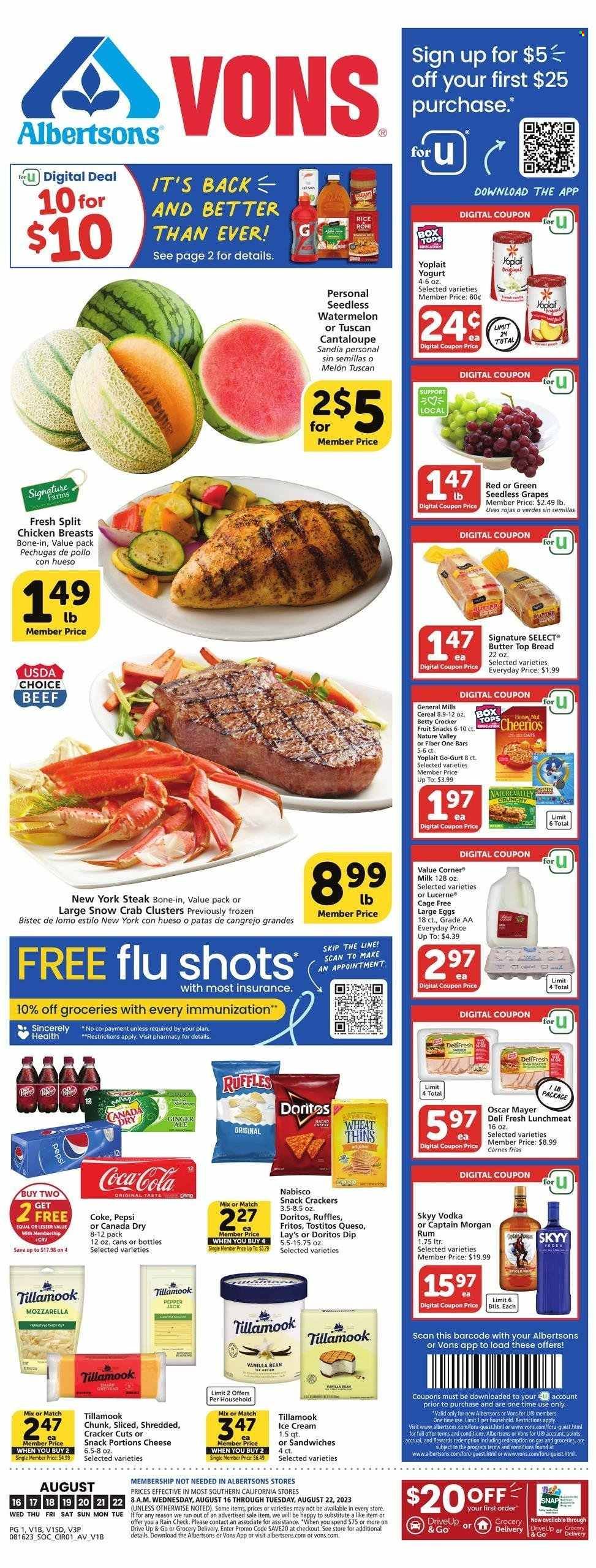 Vons (CA) Weekly Ad Flyer Specials August 16 to August 22, 2023