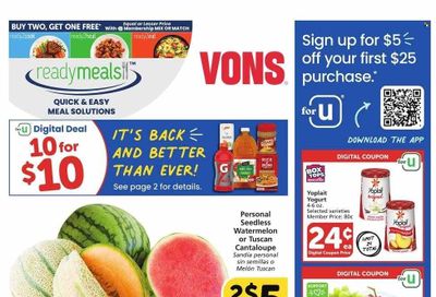 Vons (CA) Weekly Ad Flyer Specials August 16 to August 22, 2023