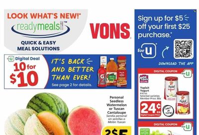 Vons (CA) Weekly Ad Flyer Specials August 16 to August 22, 2023
