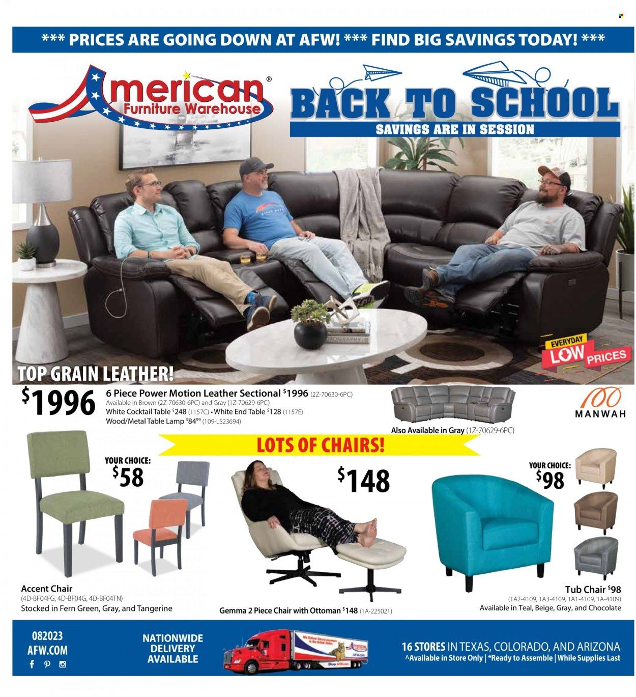 American Furniture Warehouse (AZ, CO, TX) Weekly Ad Flyer Specials August 16 to August 27, 2023