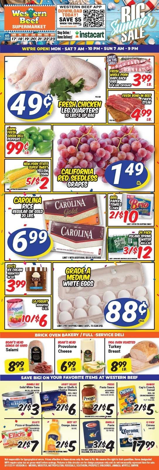Western Beef (FL, NY) Weekly Ad Flyer Specials August 17 to August 23, 2023