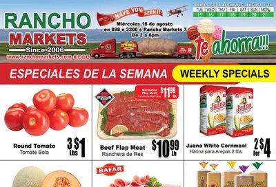 Rancho Markets (UT) Weekly Ad Flyer Specials August 15 to August 21, 2023