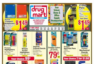 Discount Drug Mart (OH) Weekly Ad Flyer Specials August 23 to August 29, 2023