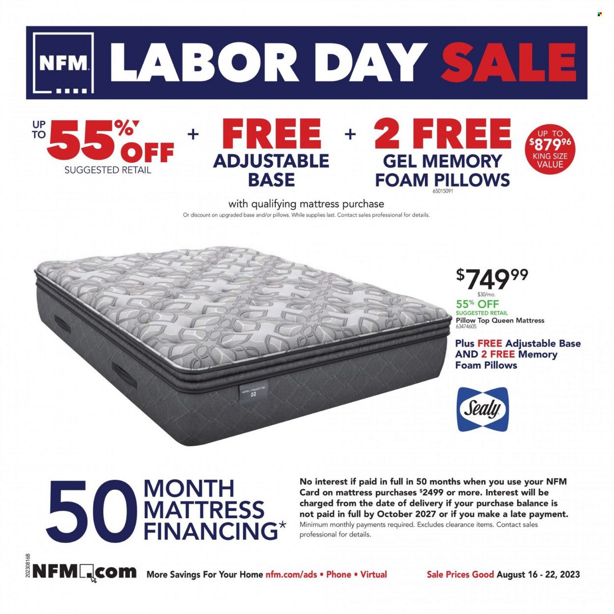 Nebraska Furniture Mart (IA, KS, NE, TX) Weekly Ad Flyer Specials August 16 to August 22, 2023