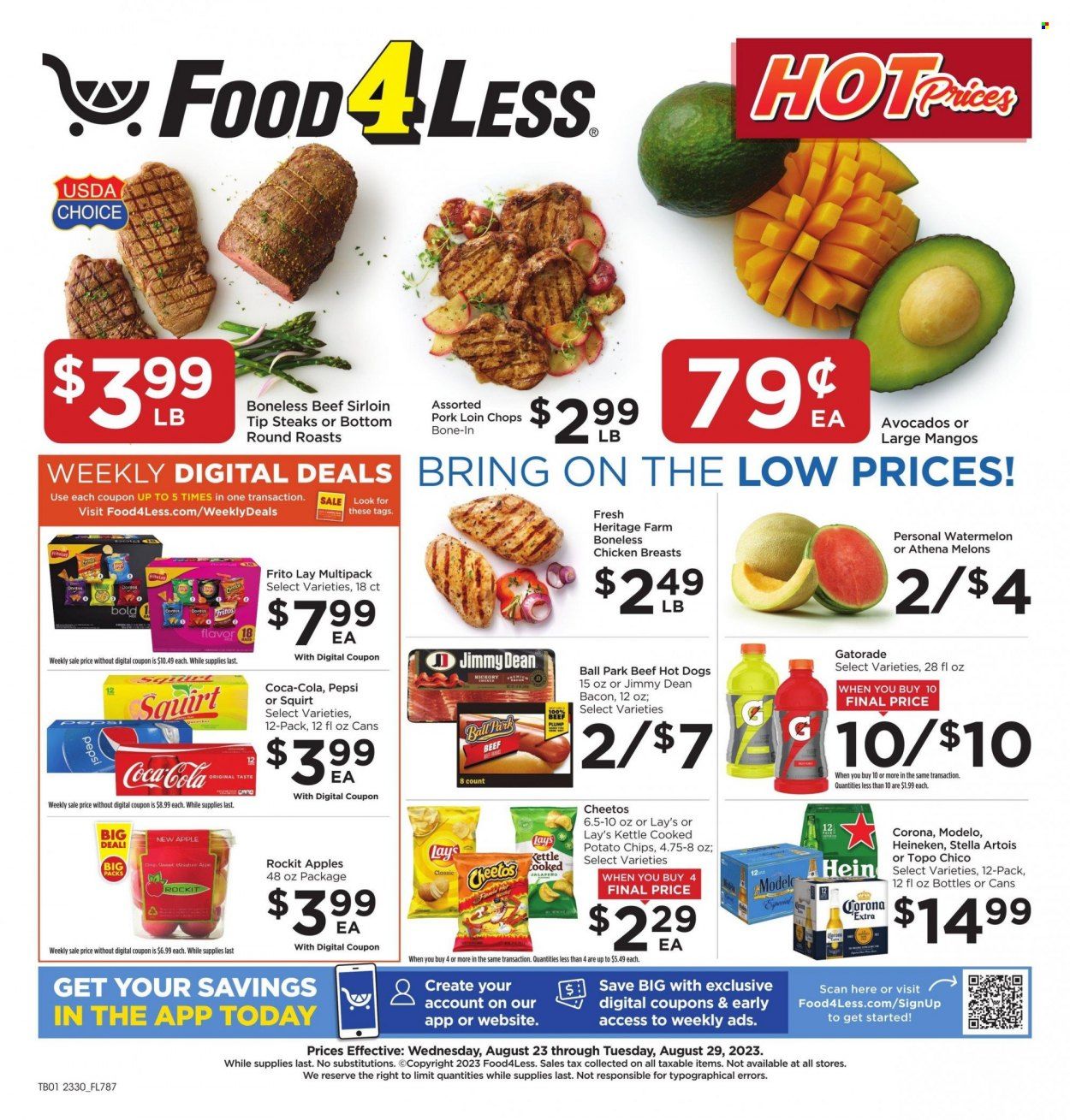 Food 4 Less (IN) Weekly Ad Flyer Specials August 23 to August 29, 2023