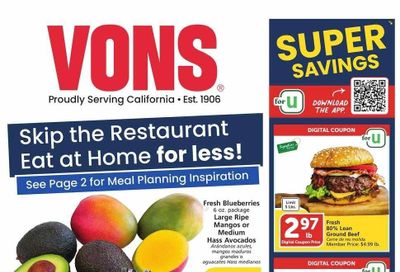 Vons (CA) Weekly Ad Flyer Specials August 23 to August 29, 2023