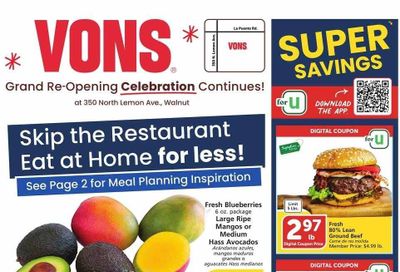 Vons (CA) Weekly Ad Flyer Specials August 23 to August 29, 2023