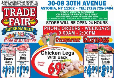 Trade Fair Supermarket (NY) Weekly Ad Flyer Specials August 18 to August 24, 2023