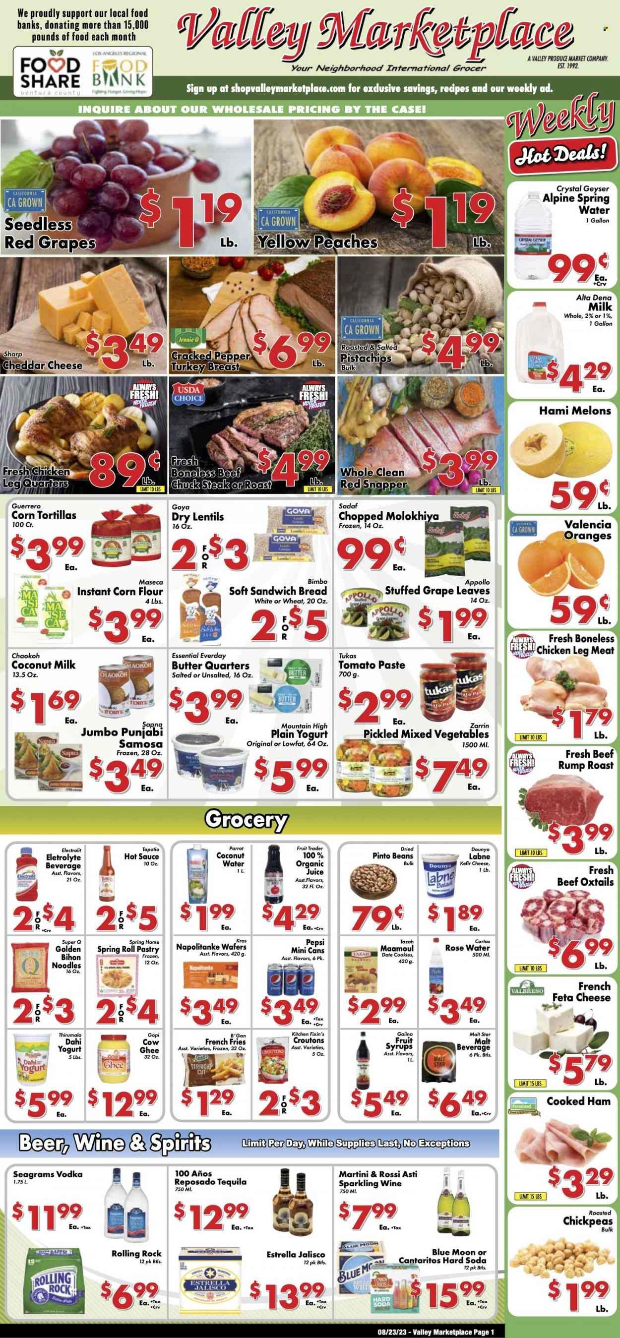 Valley Marketplace (CA) Weekly Ad Flyer Specials August 22 to August 29, 2023