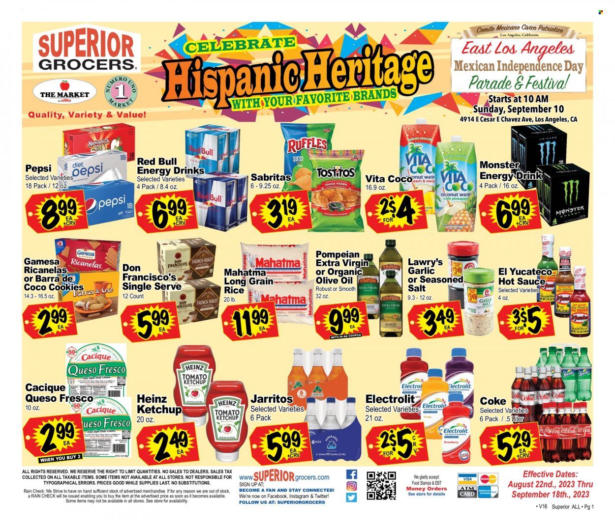 Superior Grocers (CA) Weekly Ad Flyer Specials August 22 to September 18, 2023
