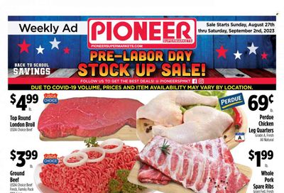 Pioneer Supermarkets (NJ, NY) Weekly Ad Flyer Specials August 27 to September 2, 2023