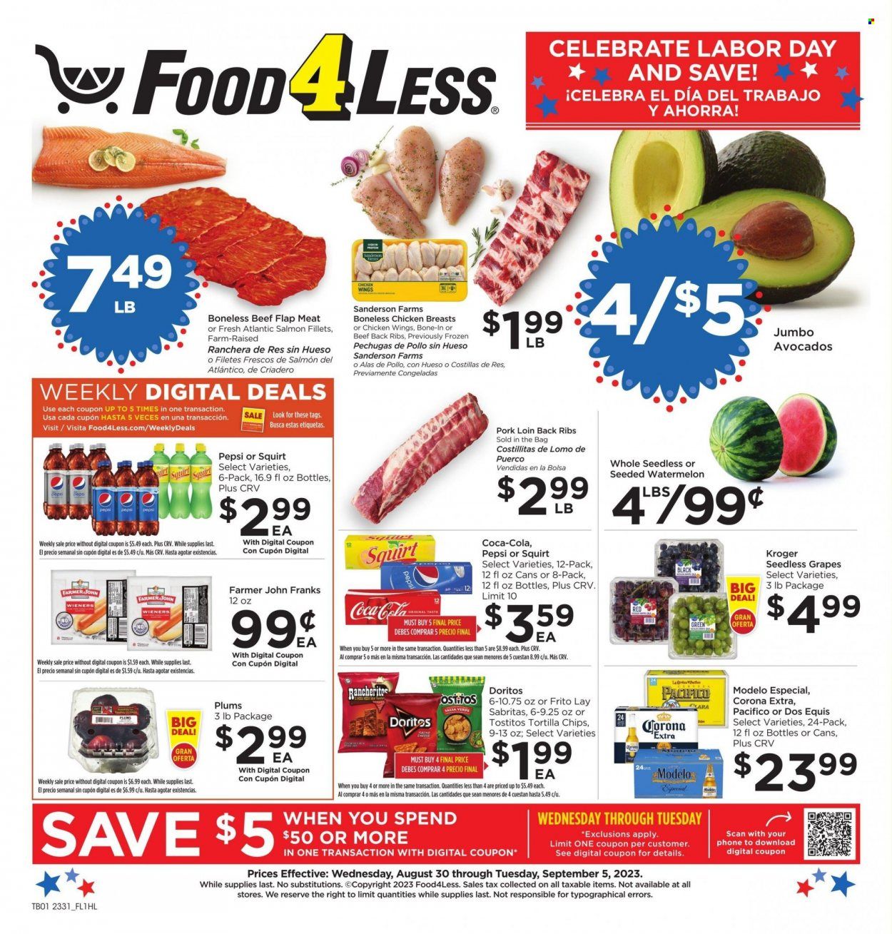 Food 4 Less (CA) Weekly Ad Flyer Specials August 30 to September 5, 2023