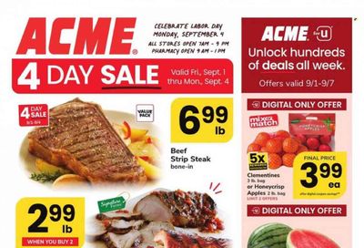 ACME (DE, NJ, NY, PA) Weekly Ad Flyer Specials September 1 to September 7, 2023