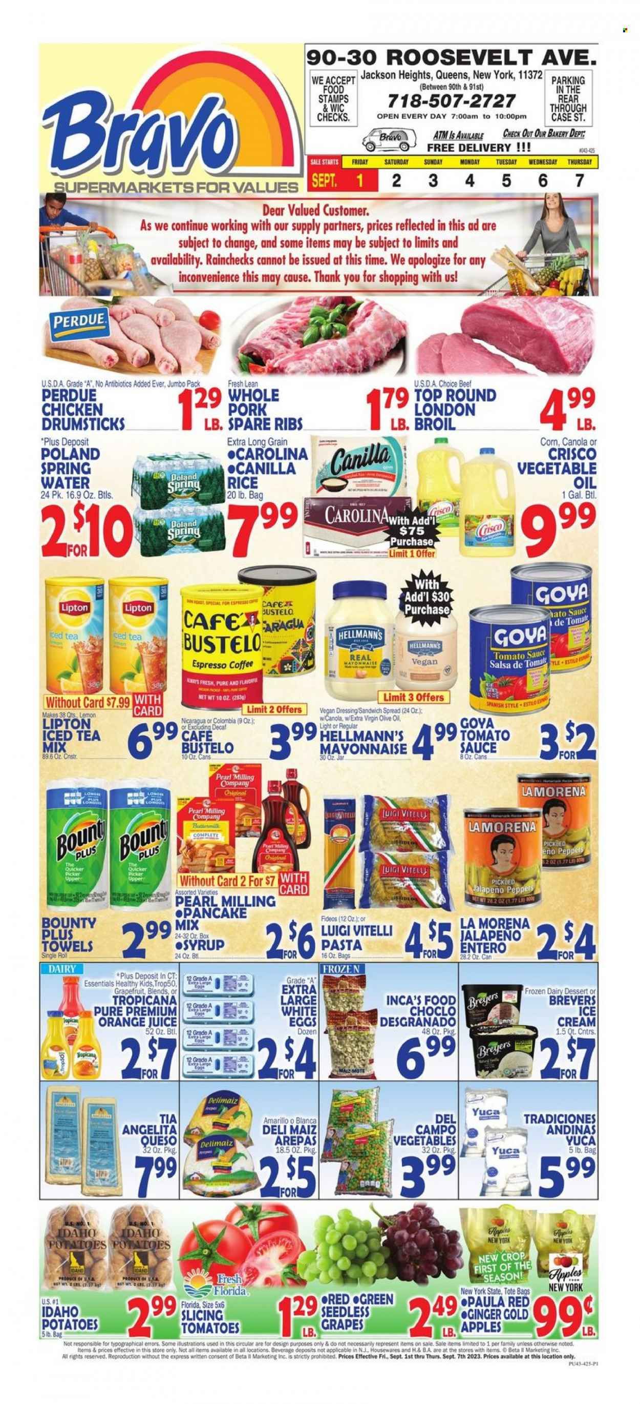 Bravo Supermarkets (CT, FL, MA, NJ, NY, PA) Weekly Ad Flyer Specials September 1 to September 7, 2023