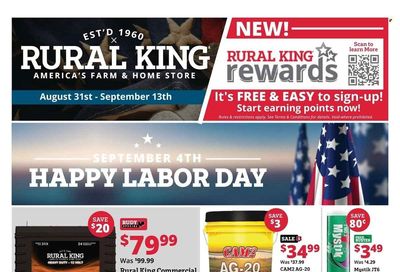 Rural King (IL, IN, KY, MO, OH, PA, VA) Weekly Ad Flyer Specials August 31 to September 13, 2023