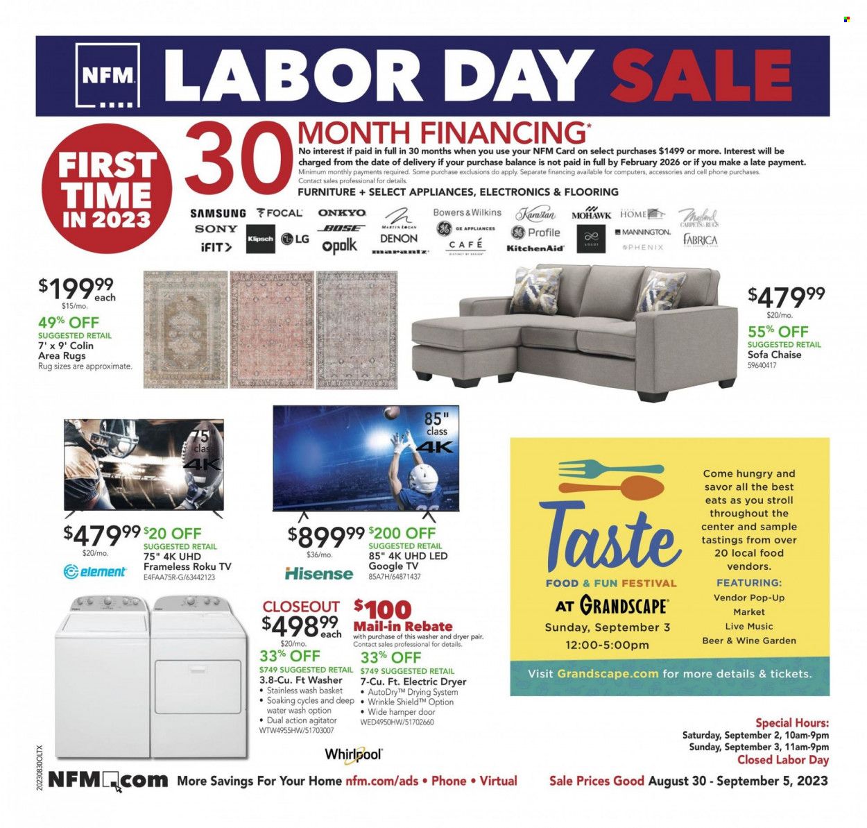 Nebraska Furniture Mart (IA, KS, NE, TX) Weekly Ad Flyer Specials August 30 to September 5, 2023