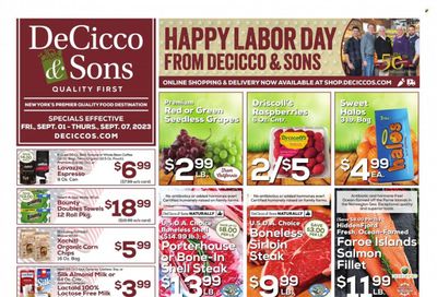 DeCicco & Sons (NY) Weekly Ad Flyer Specials September 1 to September 7, 2023