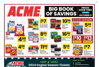 ACME (DE, NJ, NY, PA) Weekly Ad Flyer Specials September 1 to October 5, 2023