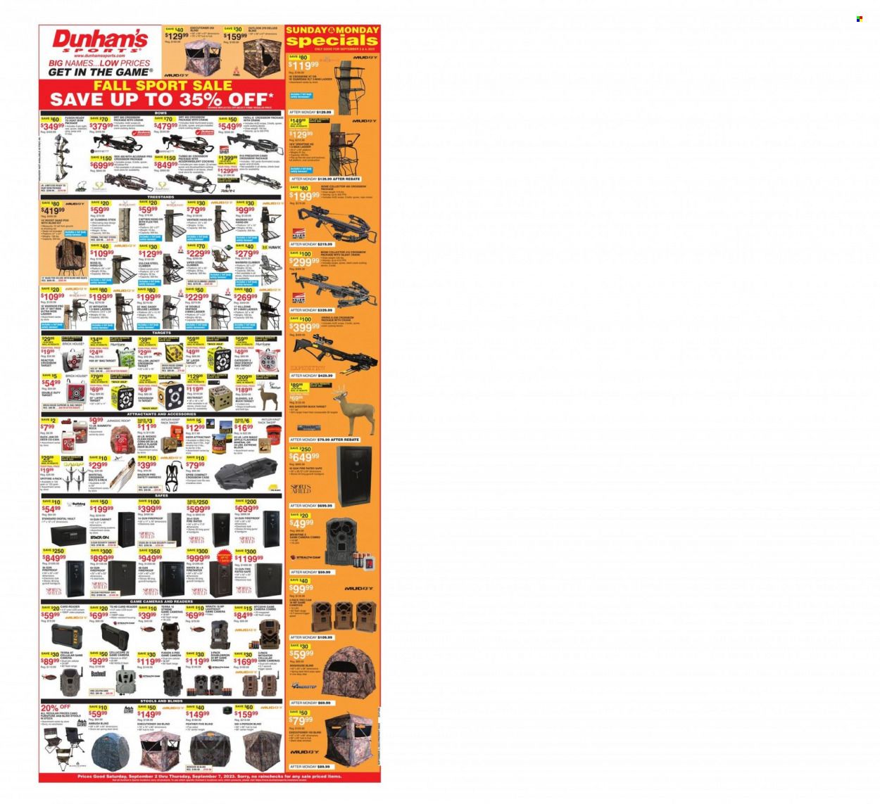 Dunham's Sports Weekly Ad Flyer Specials September 2 to September 7, 2023