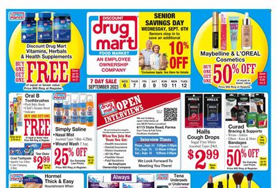 Discount Drug Mart (OH) Weekly Ad Flyer Specials September 6 to September 12, 2023