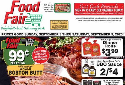 Food Fair Market (KY, OH, WV) Weekly Ad Flyer Specials September 3 to September 9, 2023