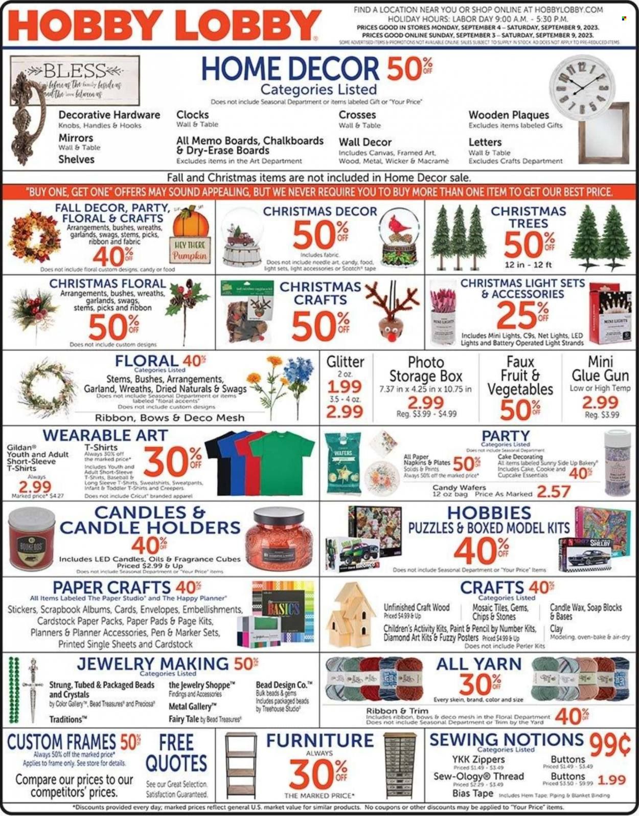 Hobby Lobby Weekly Ad Flyer Specials September 3 to September 9, 2023