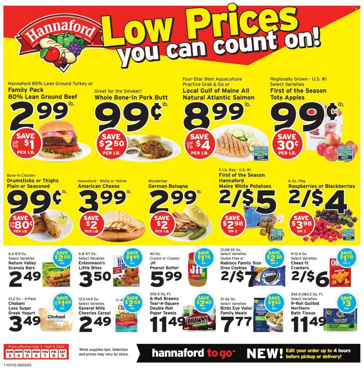 Hannaford (NY) Weekly Ad Flyer Specials September 3 to September 9, 2023