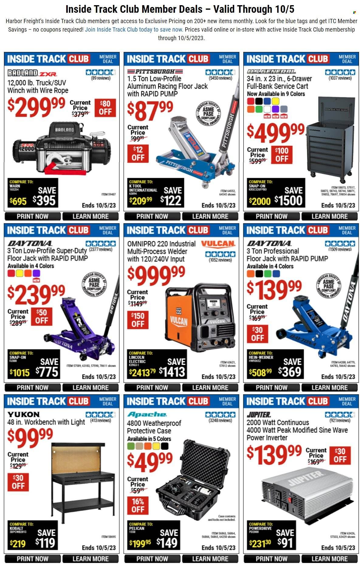 Harbor Freight Weekly Ad Flyer Specials September 3 to October 5, 2023