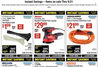 Harbor Freight Weekly Ad Flyer Specials September 3 to September 21, 2023