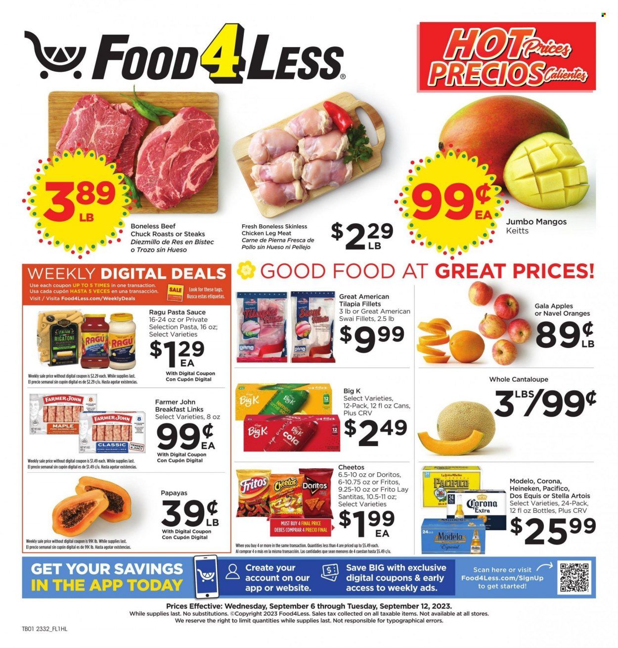 Food 4 Less (CA) Weekly Ad Flyer Specials September 6 to September 12, 2023