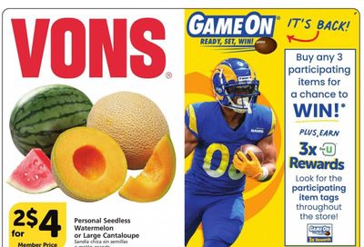 Vons (CA) Weekly Ad Flyer Specials September 6 to September 12, 2023