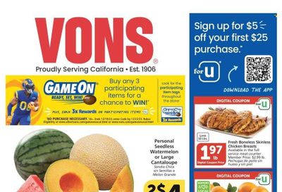 Vons (CA) Weekly Ad Flyer Specials September 6 to September 12, 2023