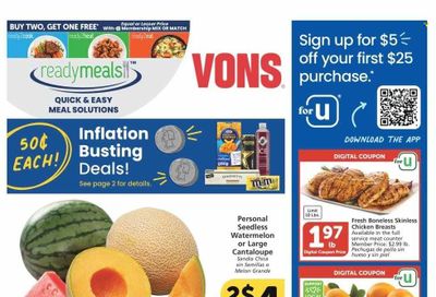 Vons (CA) Weekly Ad Flyer Specials September 6 to September 12, 2023