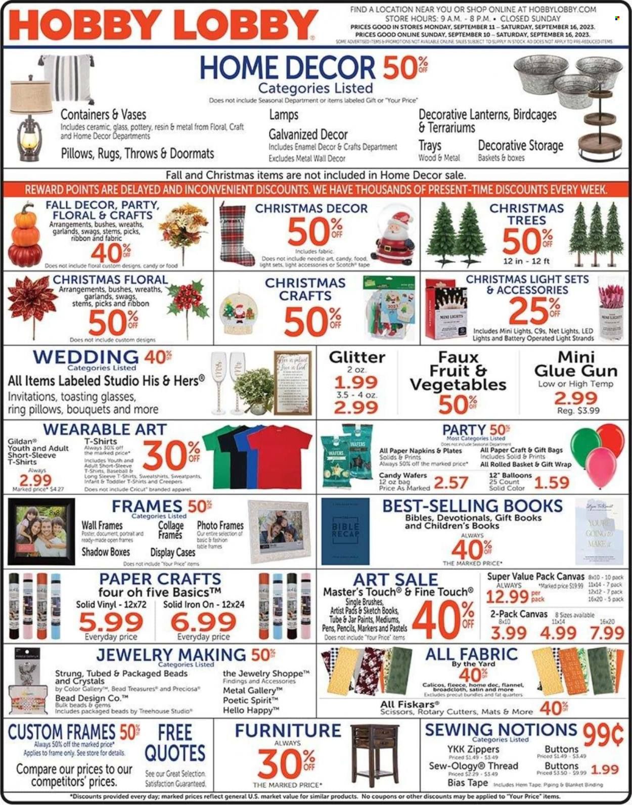 Hobby Lobby Weekly Ad Flyer Specials September 10 to September 16, 2023
