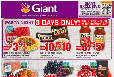 Giant Food (DE, MD, VA) Weekly Ad Flyer Specials September 8 to September 14, 2023