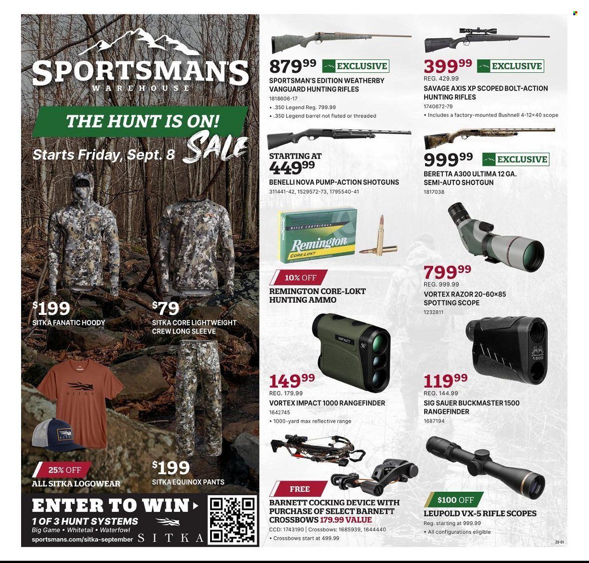 Sportsman's Warehouse Weekly Ad Flyer Specials September 8 to September 24, 2023