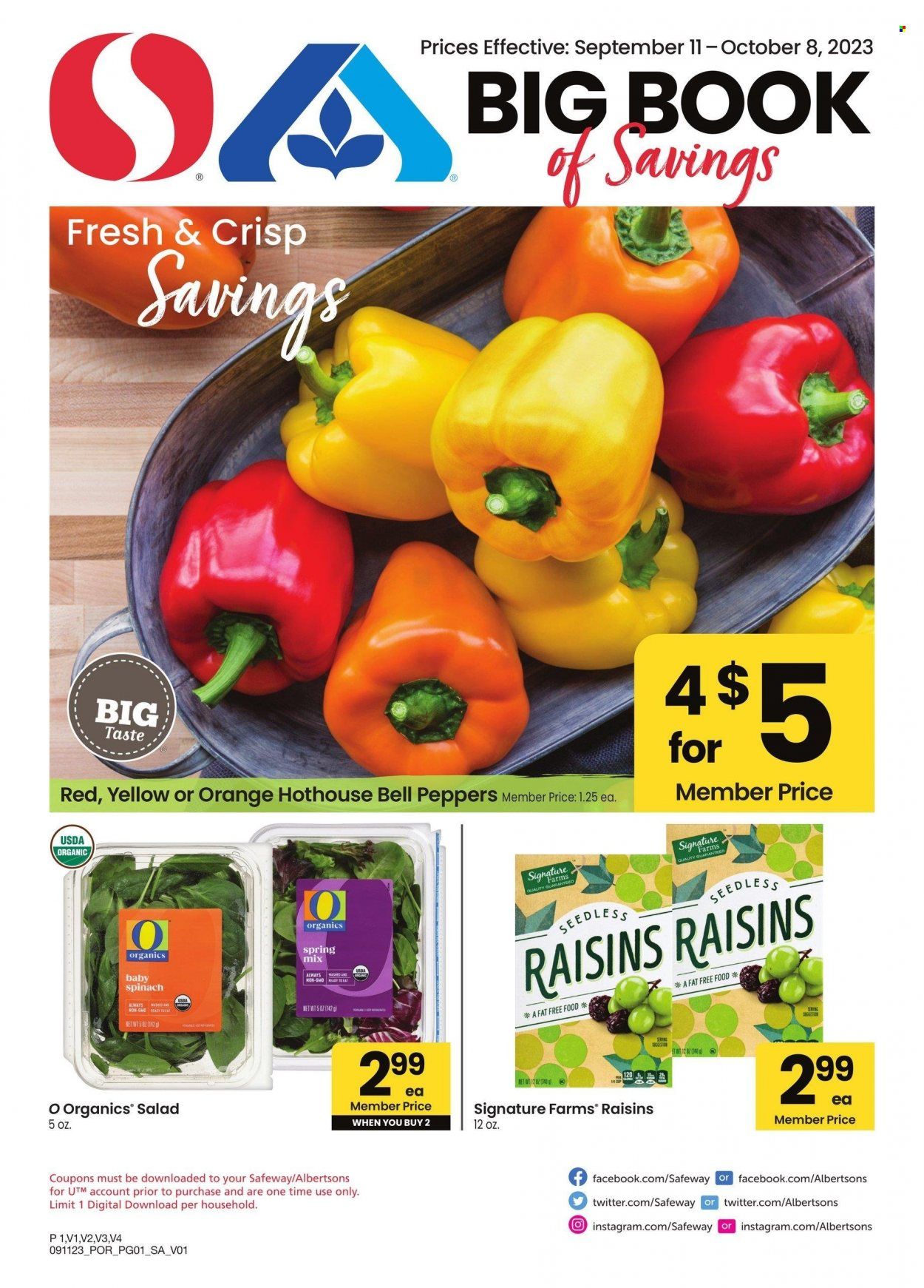 Safeway (OR, WA) Weekly Ad Flyer Specials September 11 to October 8, 2023