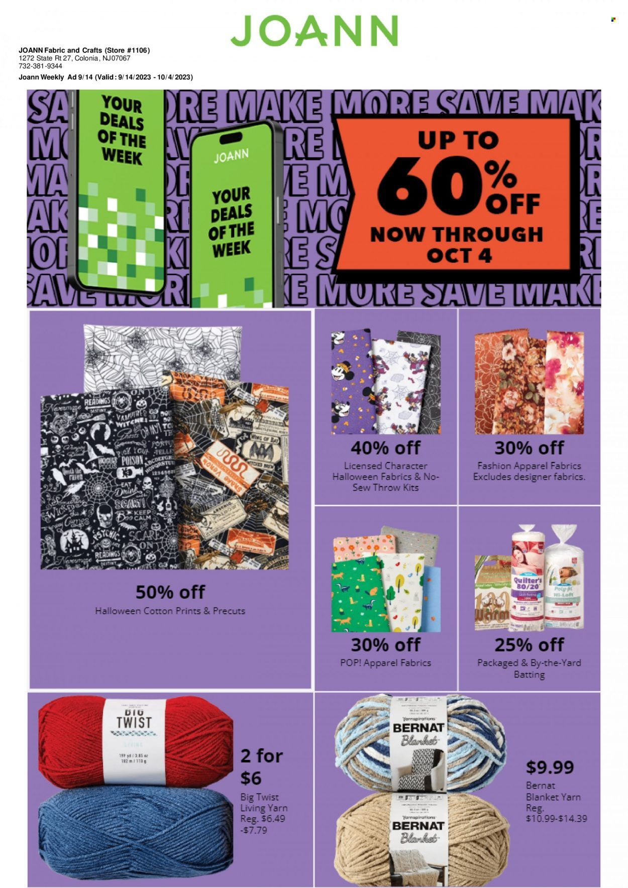 JOANN Weekly Ad Flyer Specials September 14 to October 4, 2023