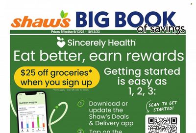 Shaw’s (MA, ME, NH, RI, VT) Weekly Ad Flyer Specials September 13 to November 12, 2023
