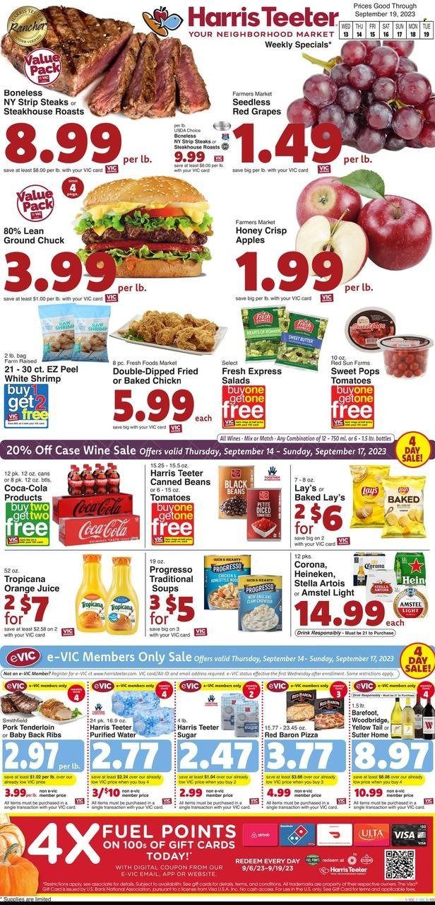 Harris Teeter Weekly Ad Flyer Specials September 13 to September 19, 2023