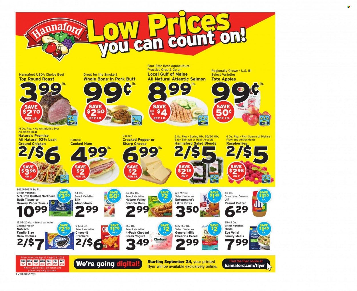 Hannaford (VT) Weekly Ad Flyer Specials September 17 to September 23, 2023