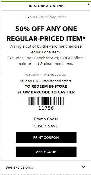 JOANN Weekly Ad Flyer Specials September 15 to October 14, 2023
