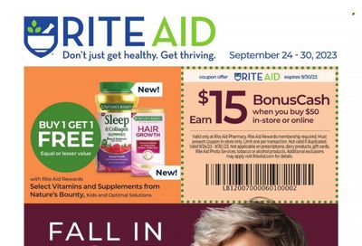 RITE AID Weekly Ad Flyer Specials September 24 to September 30, 2023