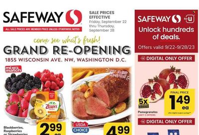Safeway (DC) Weekly Ad Flyer Specials September 22 to September 28, 2023
