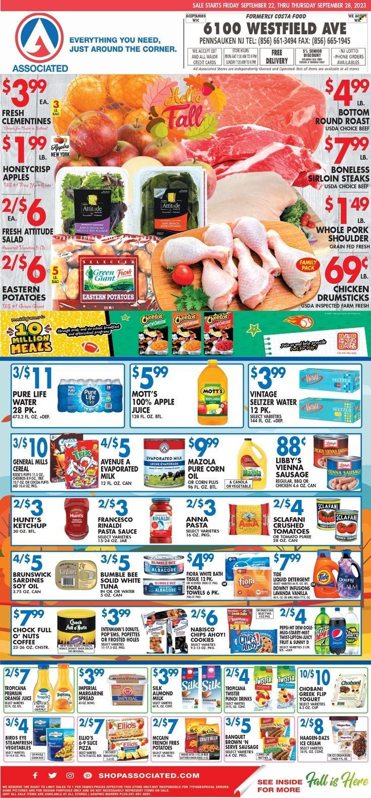 Associated Supermarkets (NY) Weekly Ad Flyer Specials September 22 to September 28, 2023