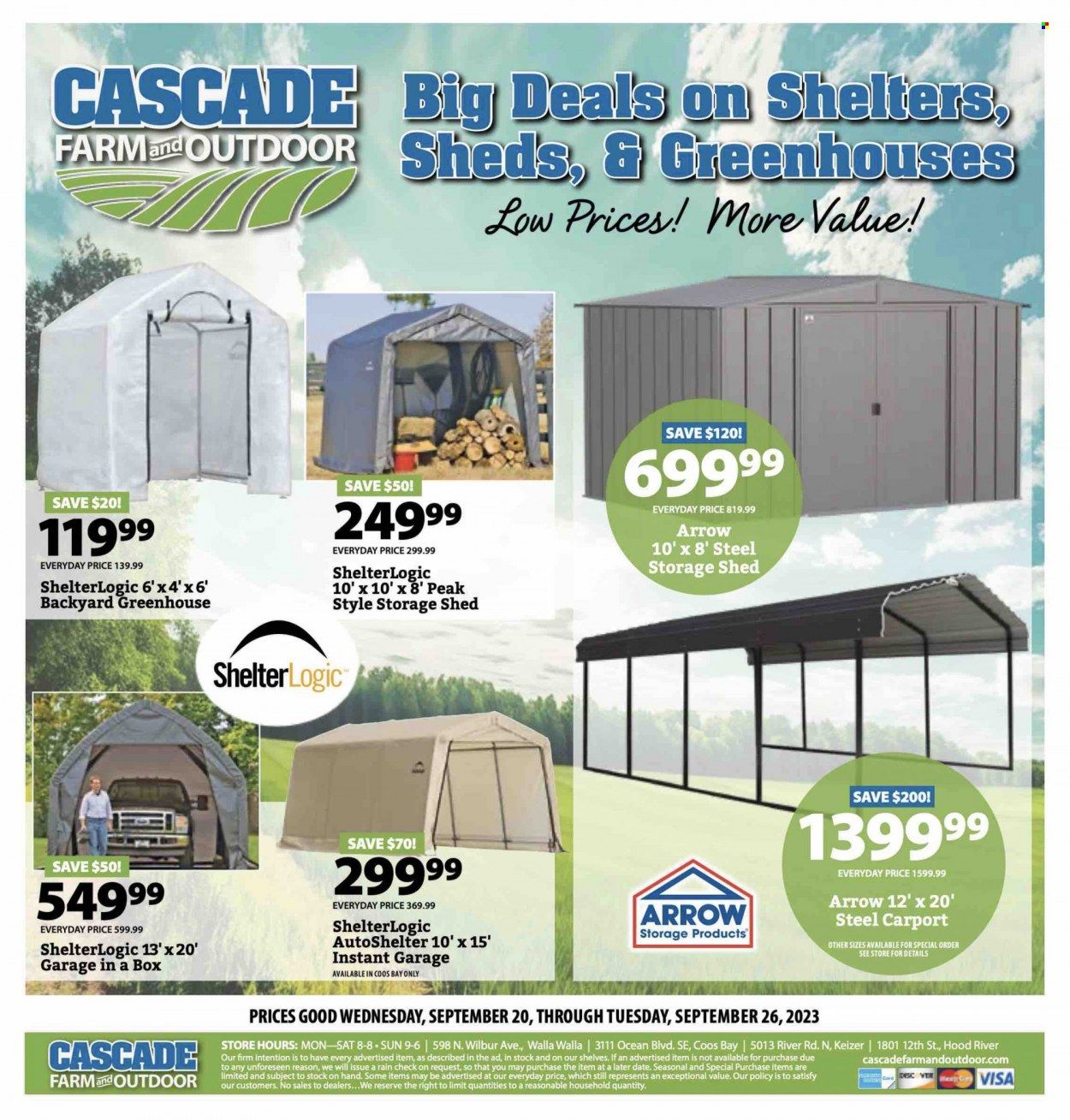 Cascade Farm And Outdoor (OR, WA) Weekly Ad Flyer Specials September 20 to September 26, 2023