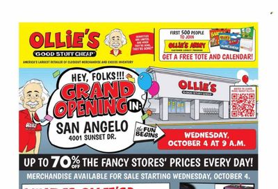 Ollie's Bargain Outlet Weekly Ad Flyer Specials September 4 to October 11, 2023